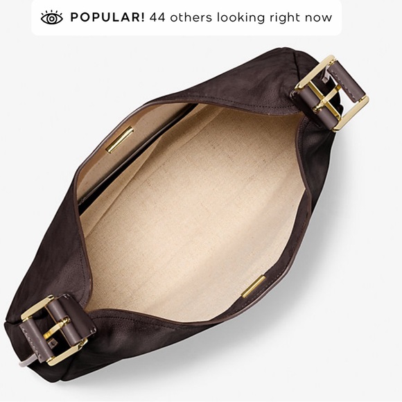 NWT Michael Kors Brown Nolita Leather Hobo Bag Large - Picture 3 of 16